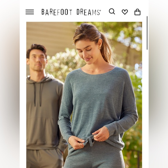 Barefoot Dreams CozyChic Ultra Lite® Slouchy Pullover size M - Picture 2 of 13